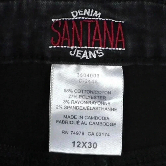 Santana black denim jean SIZE 12 - Picture 11 of 11